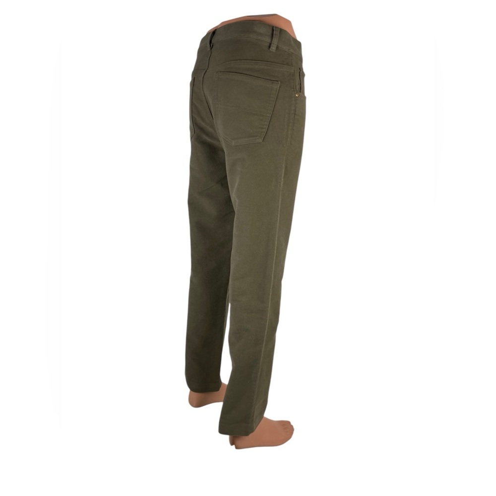 Peter Christian Chamois Pants Size 32 x 30 Green 100% Cotton Trousers Olive - Picture 5 of 10